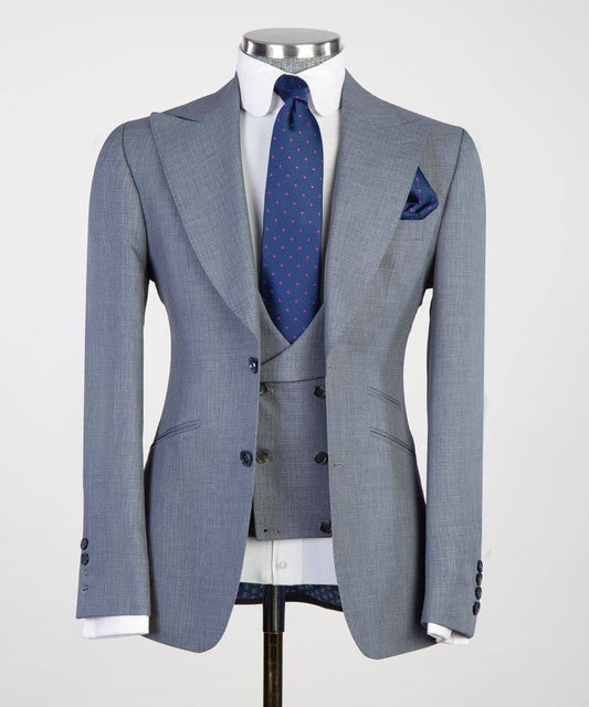 Men's 3 Piece Classic Grey Suit