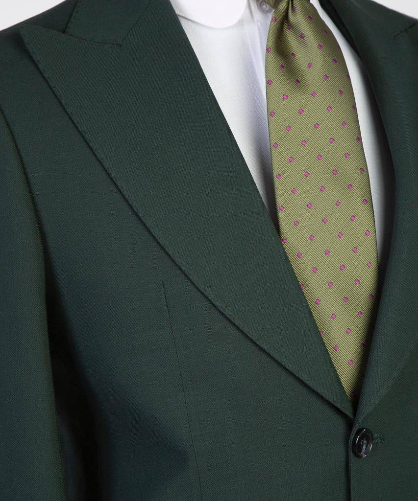 3 pièces pour hommes, simple boutonnage, costume vert, revers en pointe, idéal pour les dîners, mariage, bal, SV3