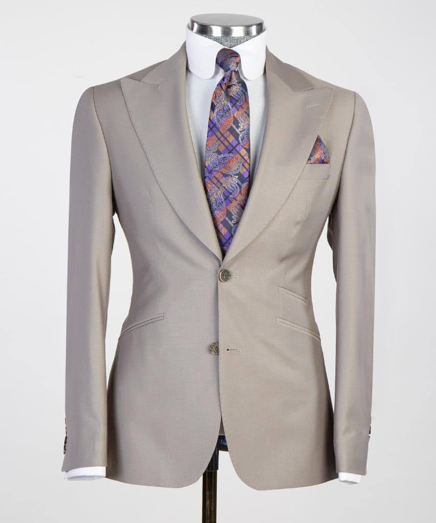 3 pièces pour hommes, boutonnage simple, pierre, costume, revers en pointe, idéal pour les dîners, mariage, bal, SV3