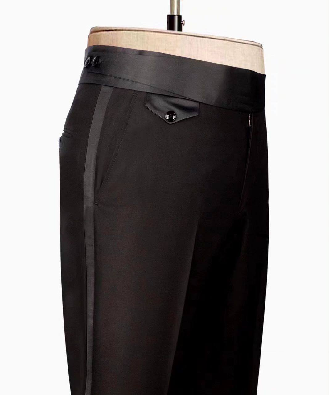 Black Tuxedo,3 Piece, Handcrafted Beaded Blazer