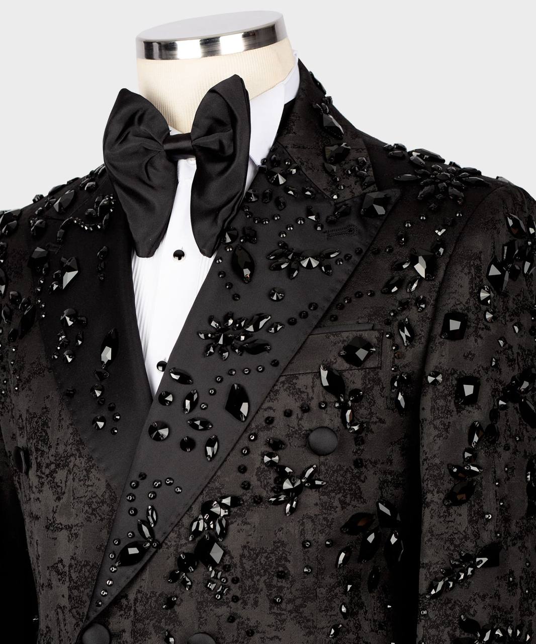 Men's Black Tuxedo, Beaded Design