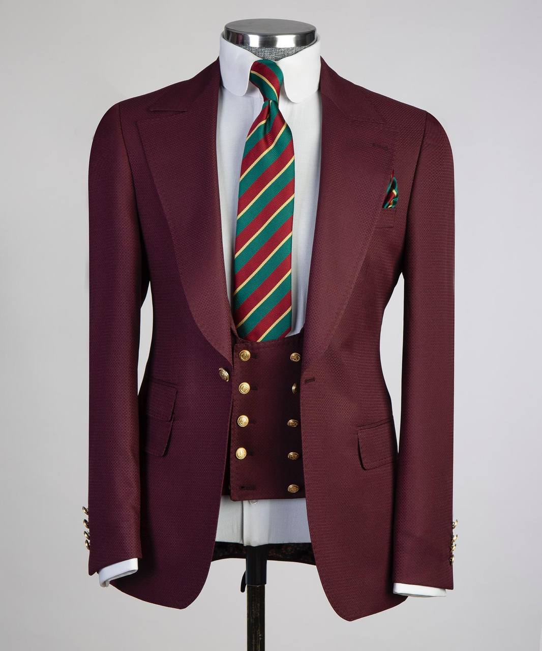 Costume Homme, 2 Pièces, Double Boutonnage, Champagne, Revers Châle, Look Élégant, Idéal pour Mariage, Fêtes, Bal, Célébrations KLD