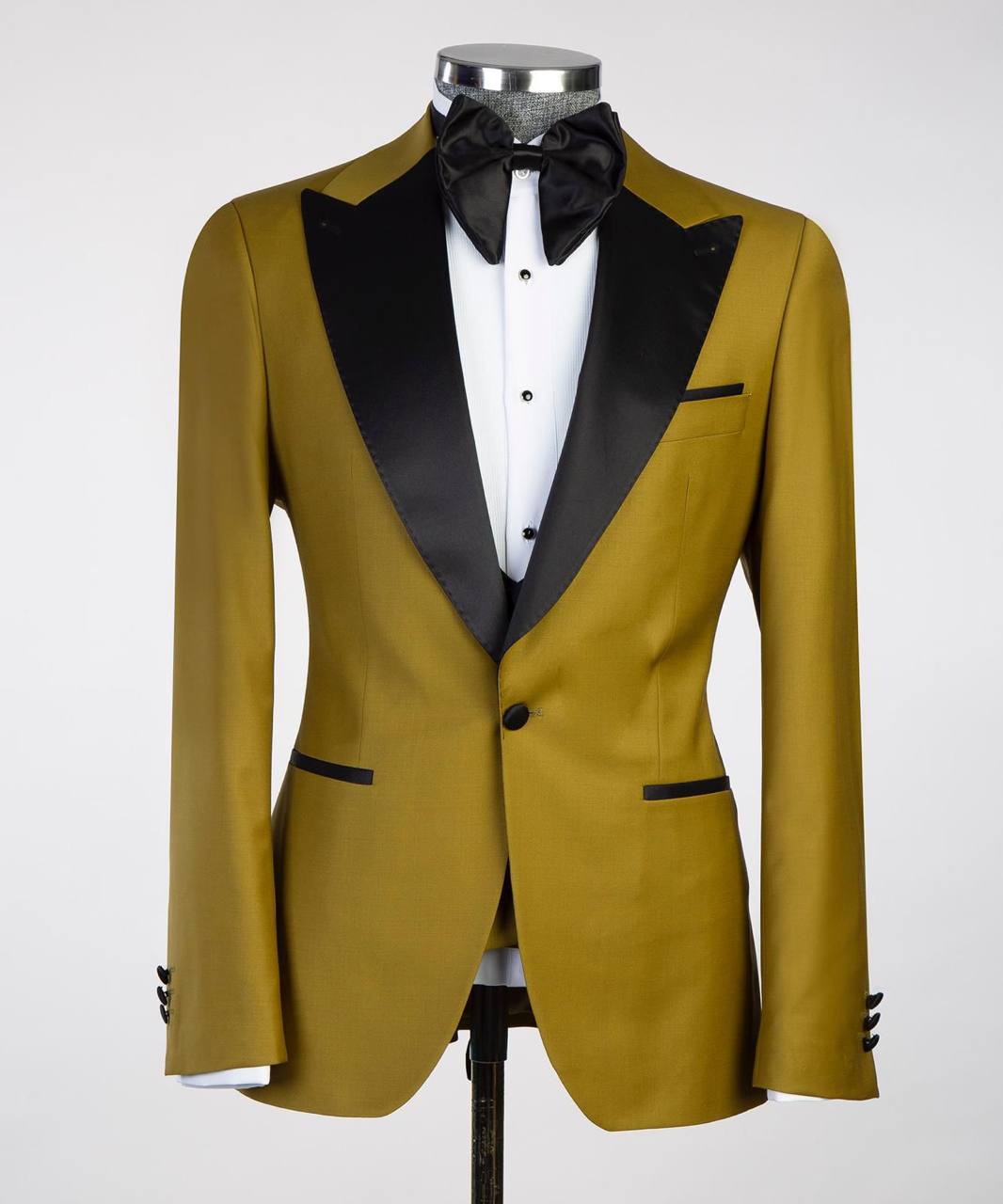 Costume Homme, 2 Pièces, Double Boutonnage, Champagne, Revers Châle, Look Élégant, Idéal pour Mariage, Fêtes, Bal, Célébrations KLD
