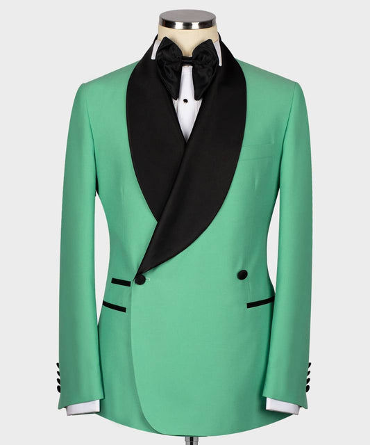 Men's Suit -2 Piece Double Breasted -Green