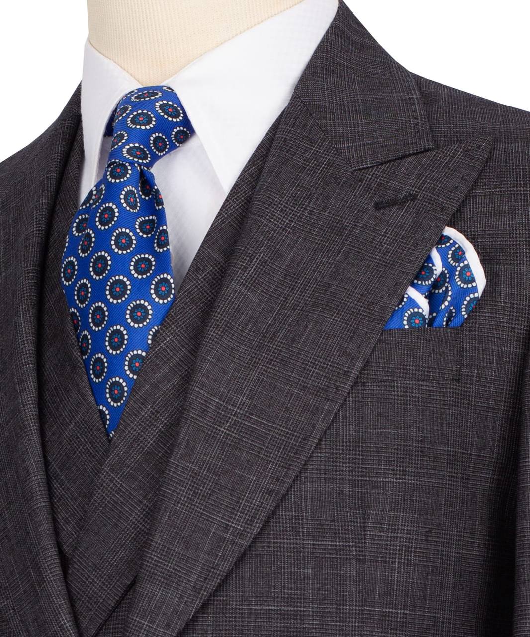 Classic 3-Piece Grey Checkered Suit