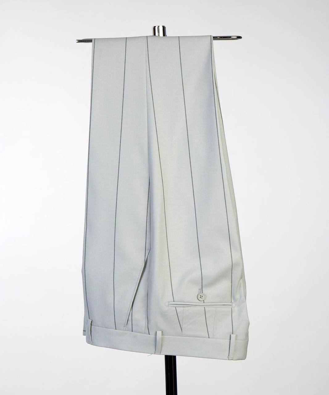 Men's Classic-Grey Stripy Suit -3 Piece Set