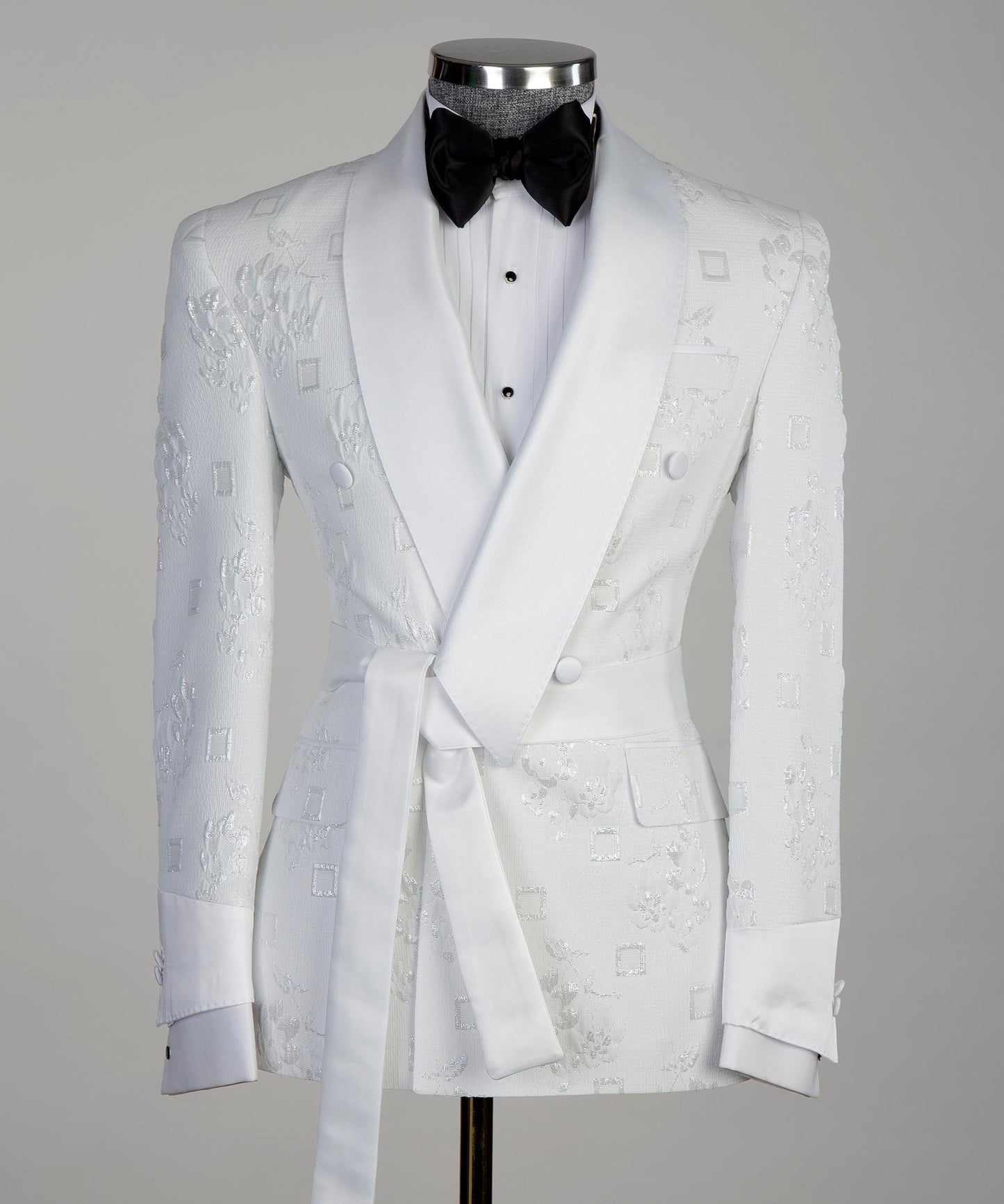 White Tuxedo,Belted