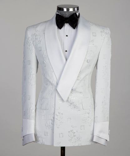 White Tuxedo,Belted