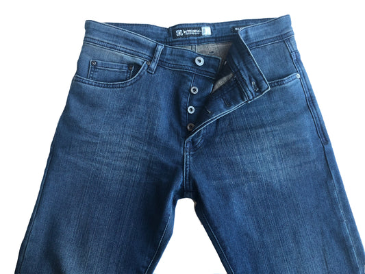 Slim Fit Mens Jeans Comfortable Cotton Blue 7007
