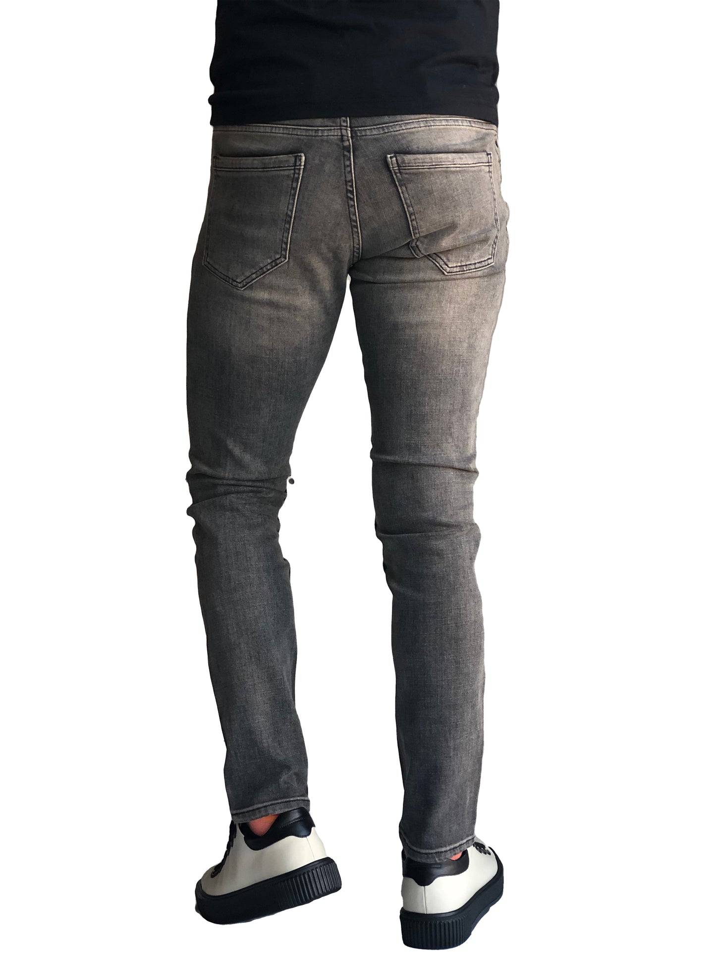 Jean Slim Fit Homme Coton Confortable NoirMarron 7171