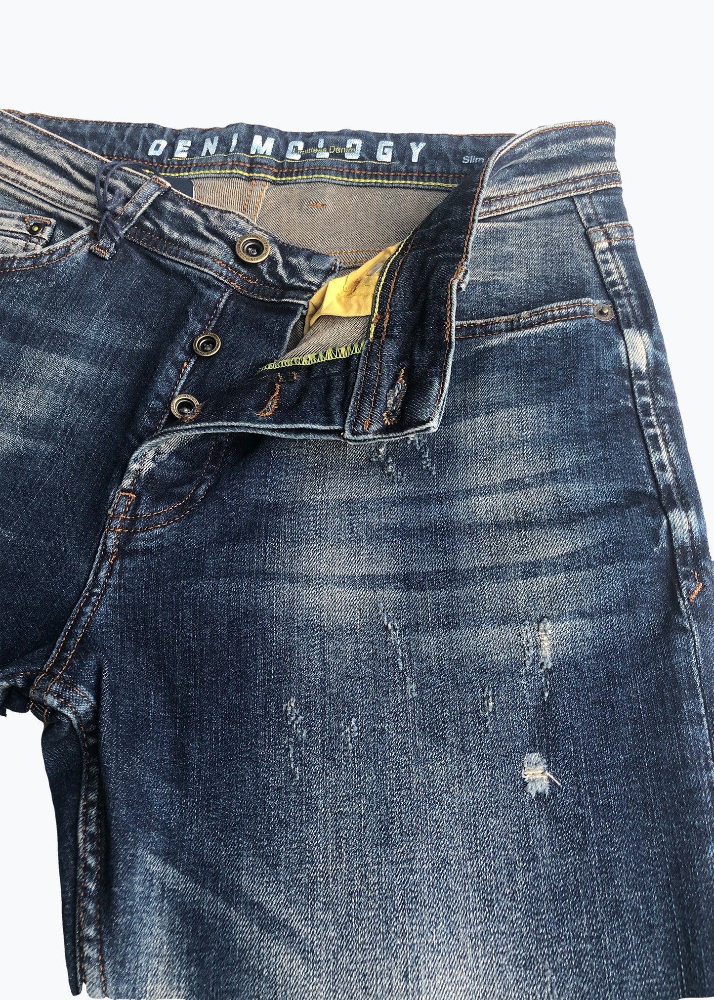 Jean Slim Fit Homme Bleu Coton Confortable 7307