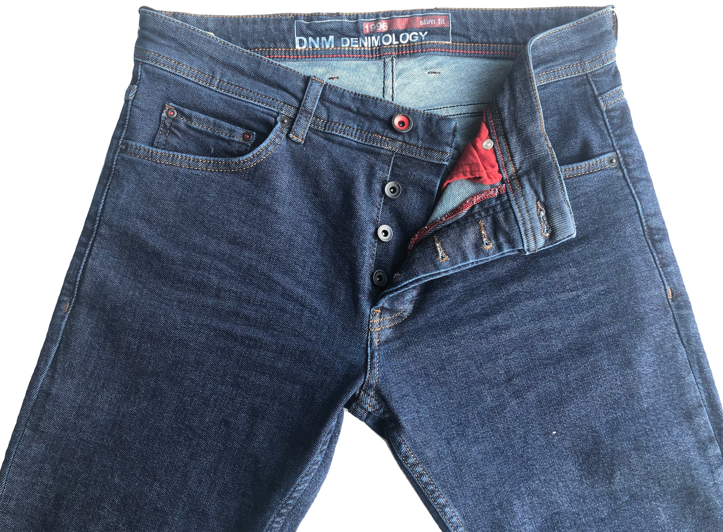 JEANS Slim Fit Homme, Coton Confortable Bleu 7337