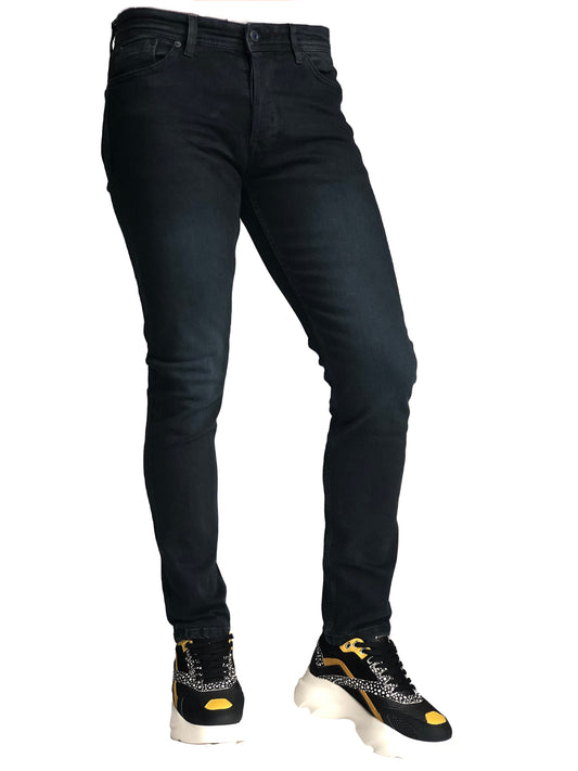 Slim Fit Mens Jeans Dark Navy Comfortable Cotton 7292