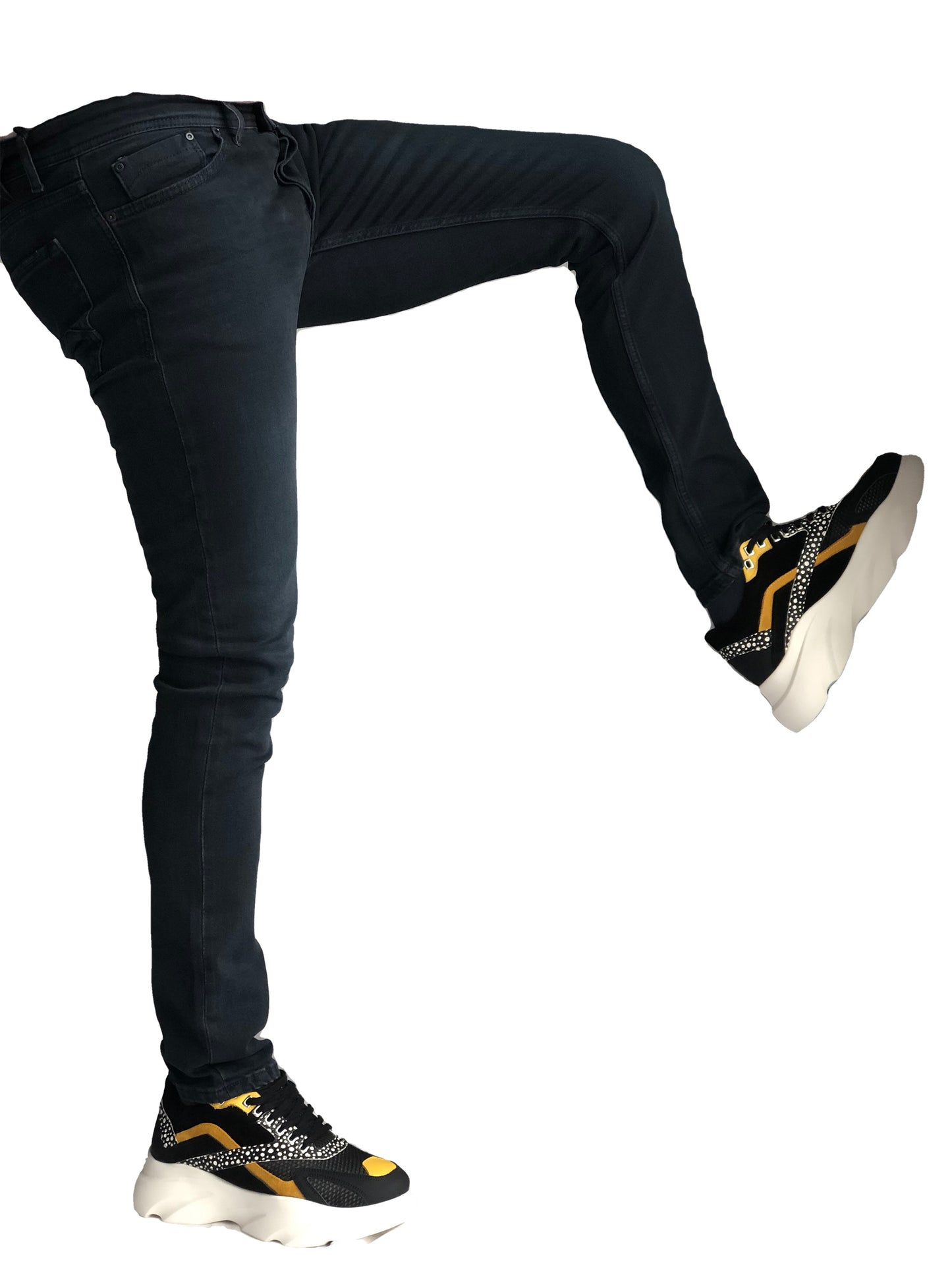 Jean Slim Fit Homme Bleu Marine Coton Confortable 7292