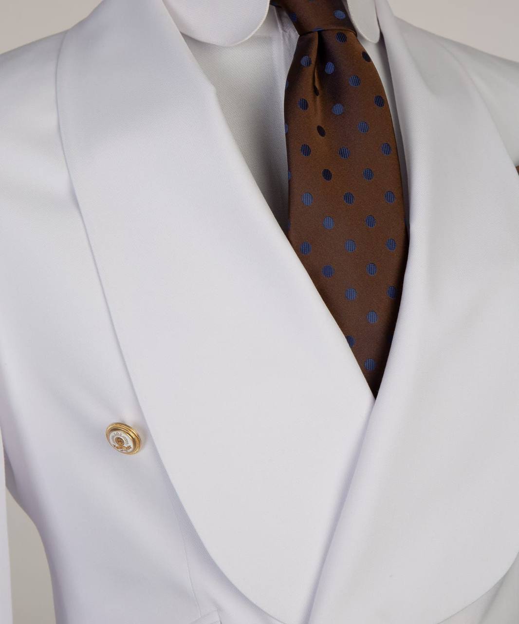 Men's 2 Piece Double Breasted White Tuxedo Suit,