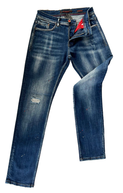 Men's Slim Fit Comfortable Jeans, Trousers- Darwen