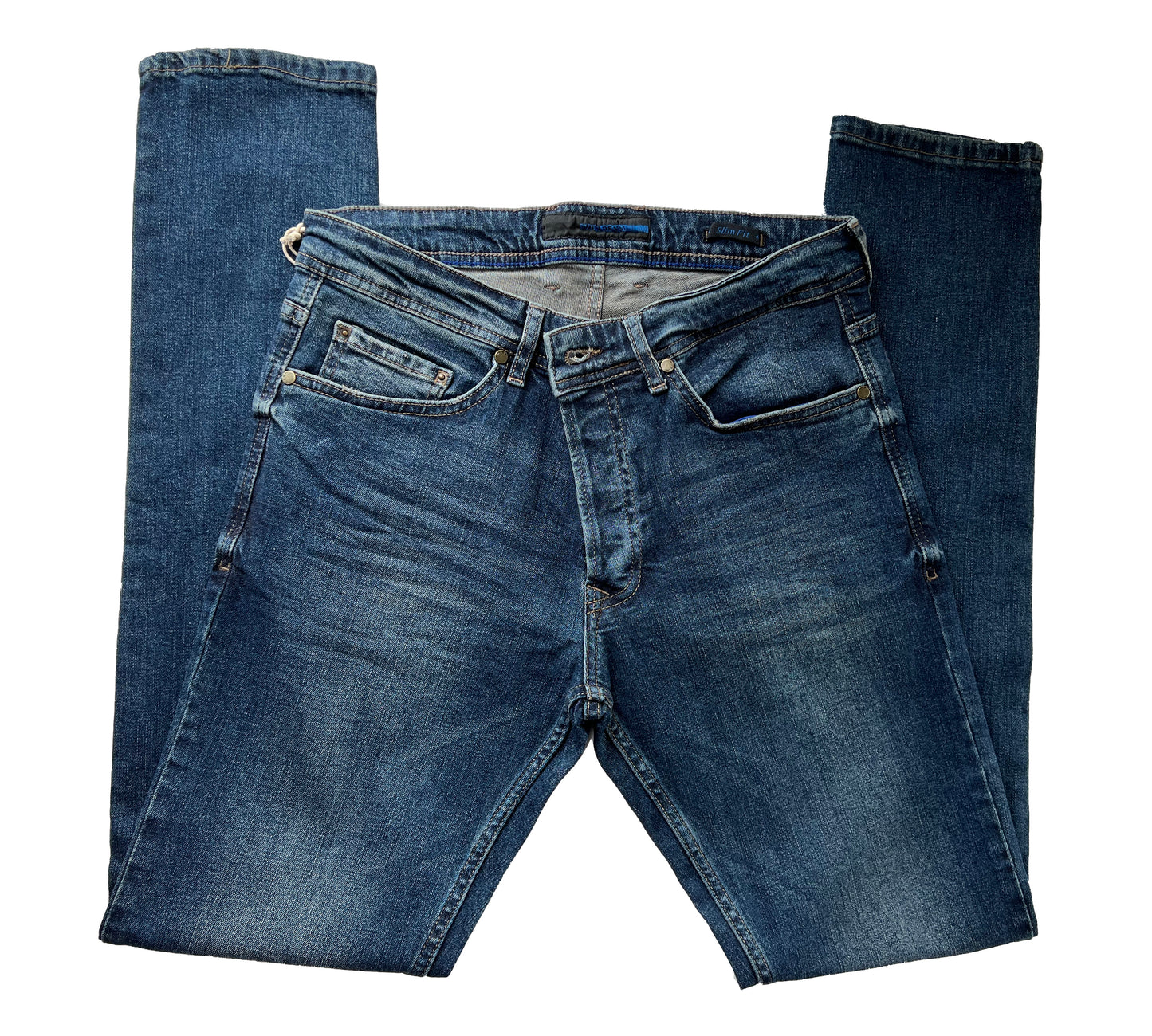 Men's Slim Fit Comfortable Jeans, Trousers- Crewe