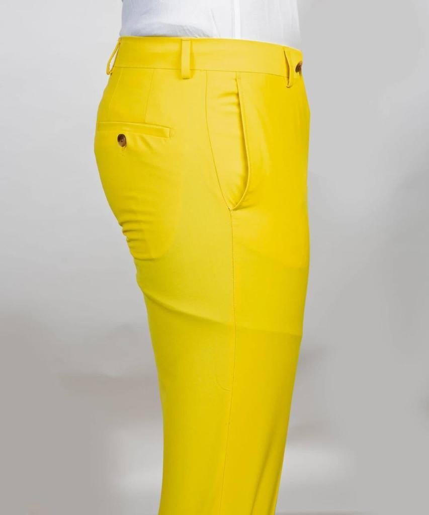 Costume pour homme, 2 pièces, double boutonnage, jaune, revers en pointe, conçu pour un look élégant, TPL