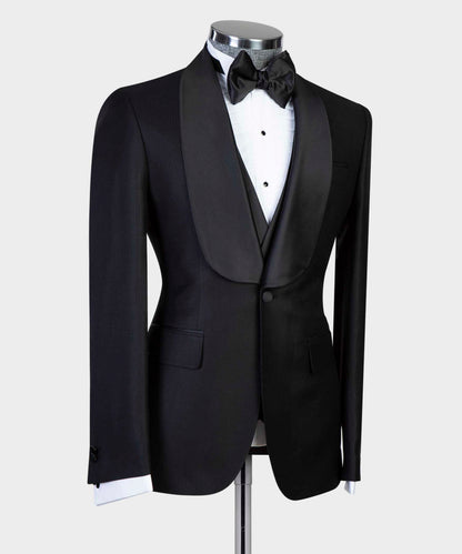 Men's 3 Piece Tuxedo, Suit, Black