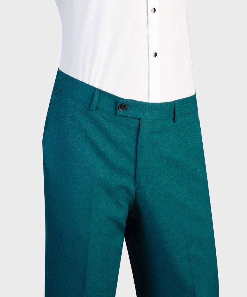 Costume 2 pièces pour homme, vert vif, design ceinturé, déguisement