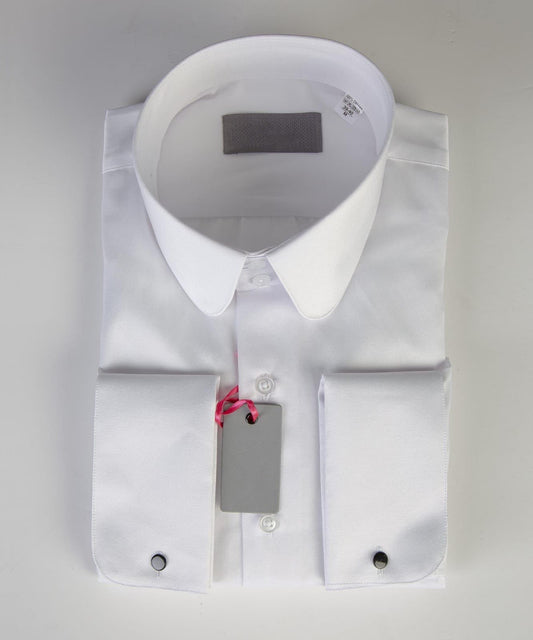 Men's Slim Fit, Long Sleeve, White Cotton Shirt