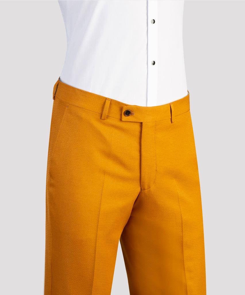 Costume 2 pièces pour homme, orange, design ceinturé, déguisement