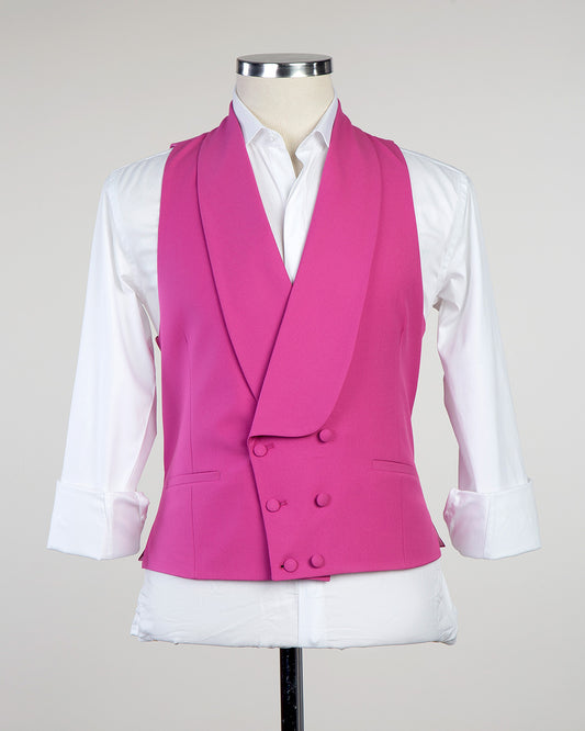 Vest For Men with Shawl Lapel -Pink, Fusia,Waistcote