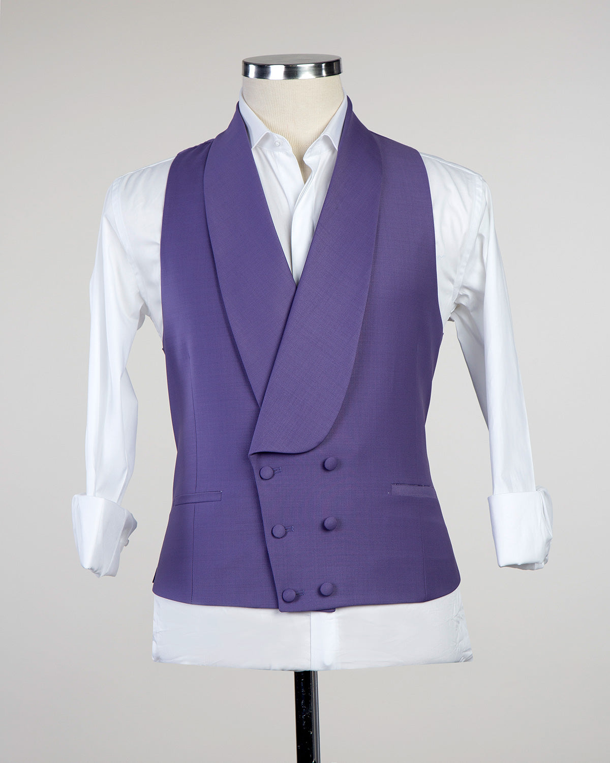 Gilet pour homme avec revers châle -Violet,Waistcote