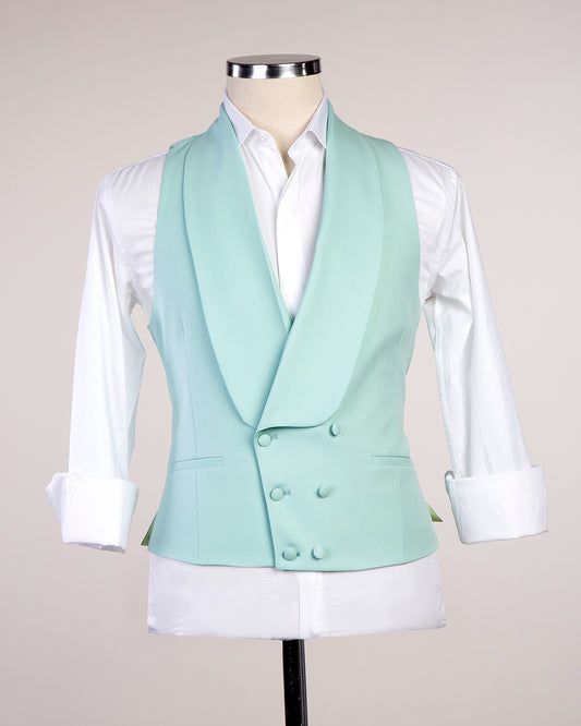 Vest For Men with Shawl Lapel -Turquoise,Waistcote