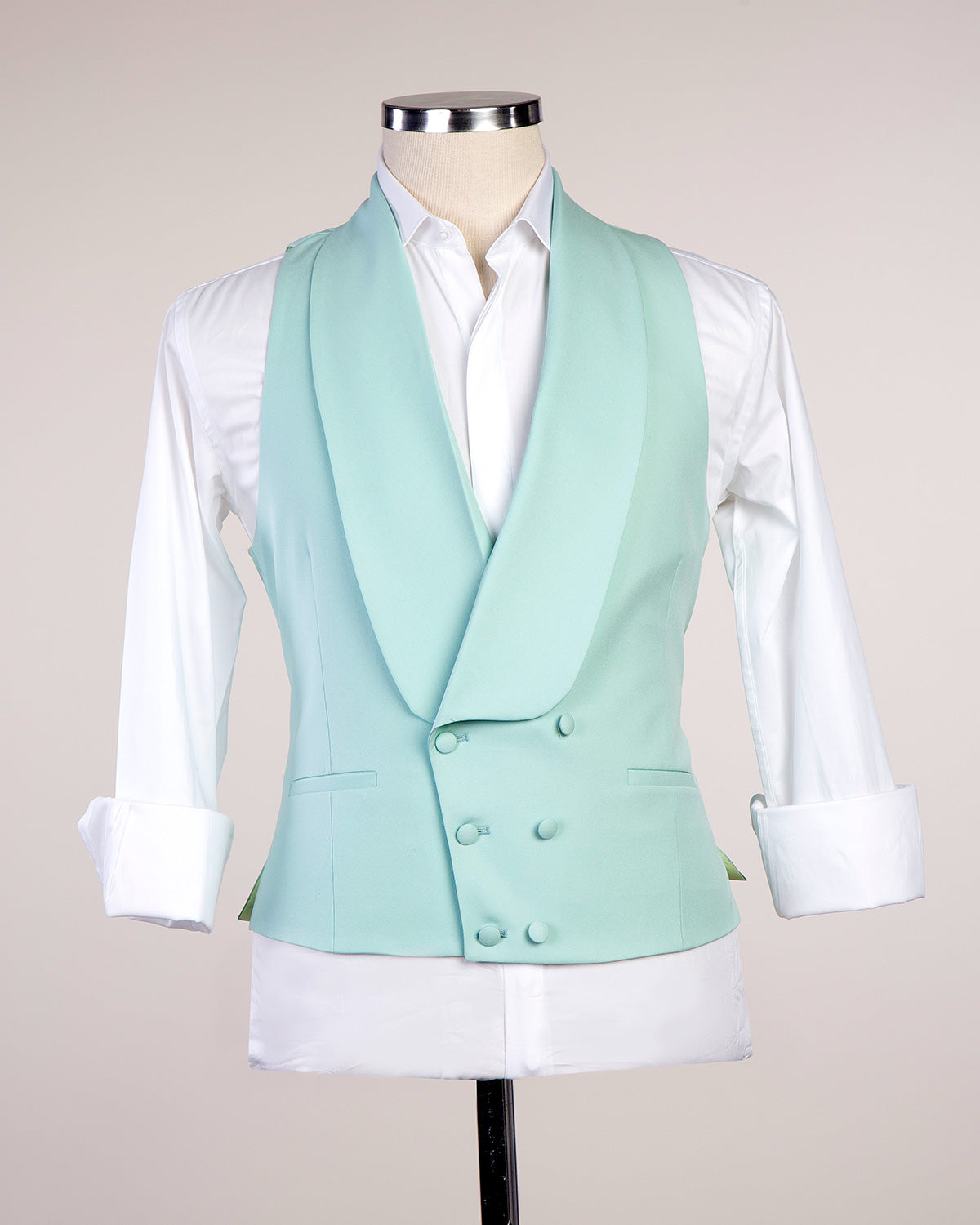 Vest For Men with Shawl Lapel -Turquoise,Waistcote