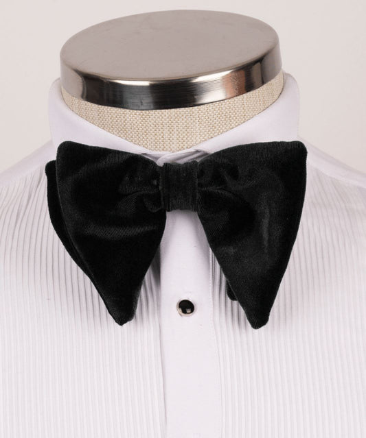 Bow Tie, Velvet, Black, Big Plain, Best For Wedding or Celebration, Suits / Tuxedos