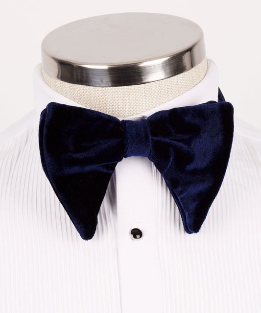 Bow Tie, Velvet, Navy, Big Plain, Best For Wedding or Celebration, Suits / Tuxedos