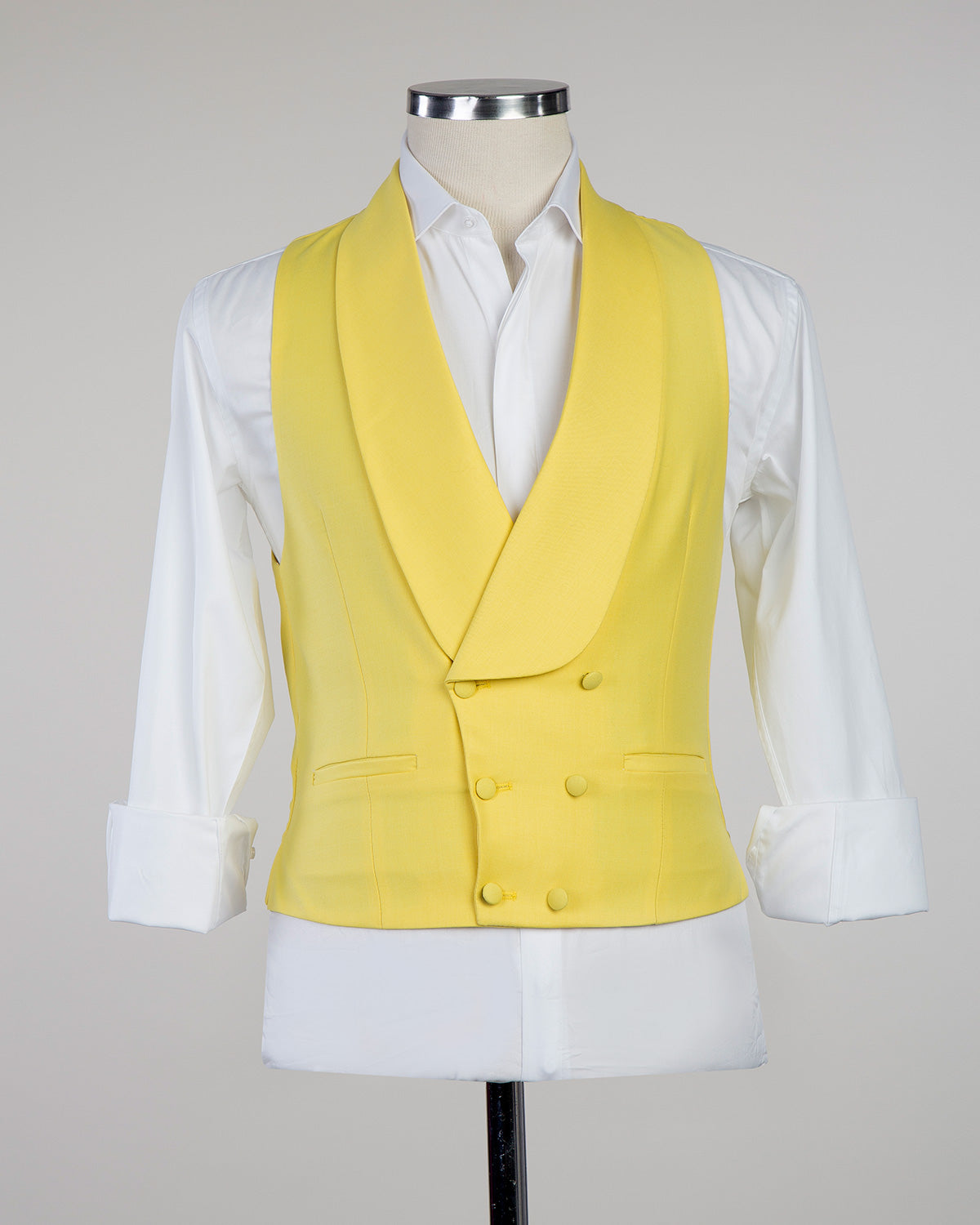 Vest For Men with Shawl Lapel,Waistcote -Yellow