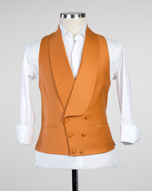 Vest For Men with Shawl Lapel - Bright Yellow,Waistcote