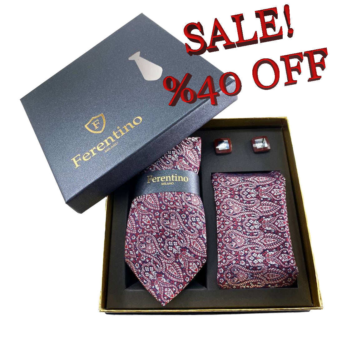 Christian Dior Monsieur Silk Bow Tie and Pocket Square Gift 