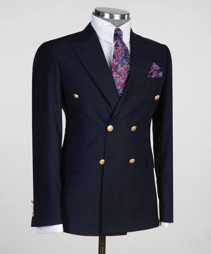 Costume 2 pièces à rayures croisées pour homme, costume bleu bébé, revers en pointe, conçu pour un look élégant, TPL