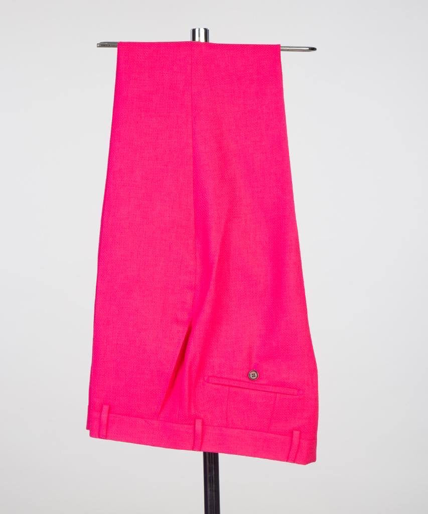 Costume croisé, 2 pièces, fuchsia, design châle, idéal pour toutes les occasions...