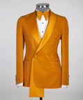 Schalrevers-Smoking in Orange aus Satin