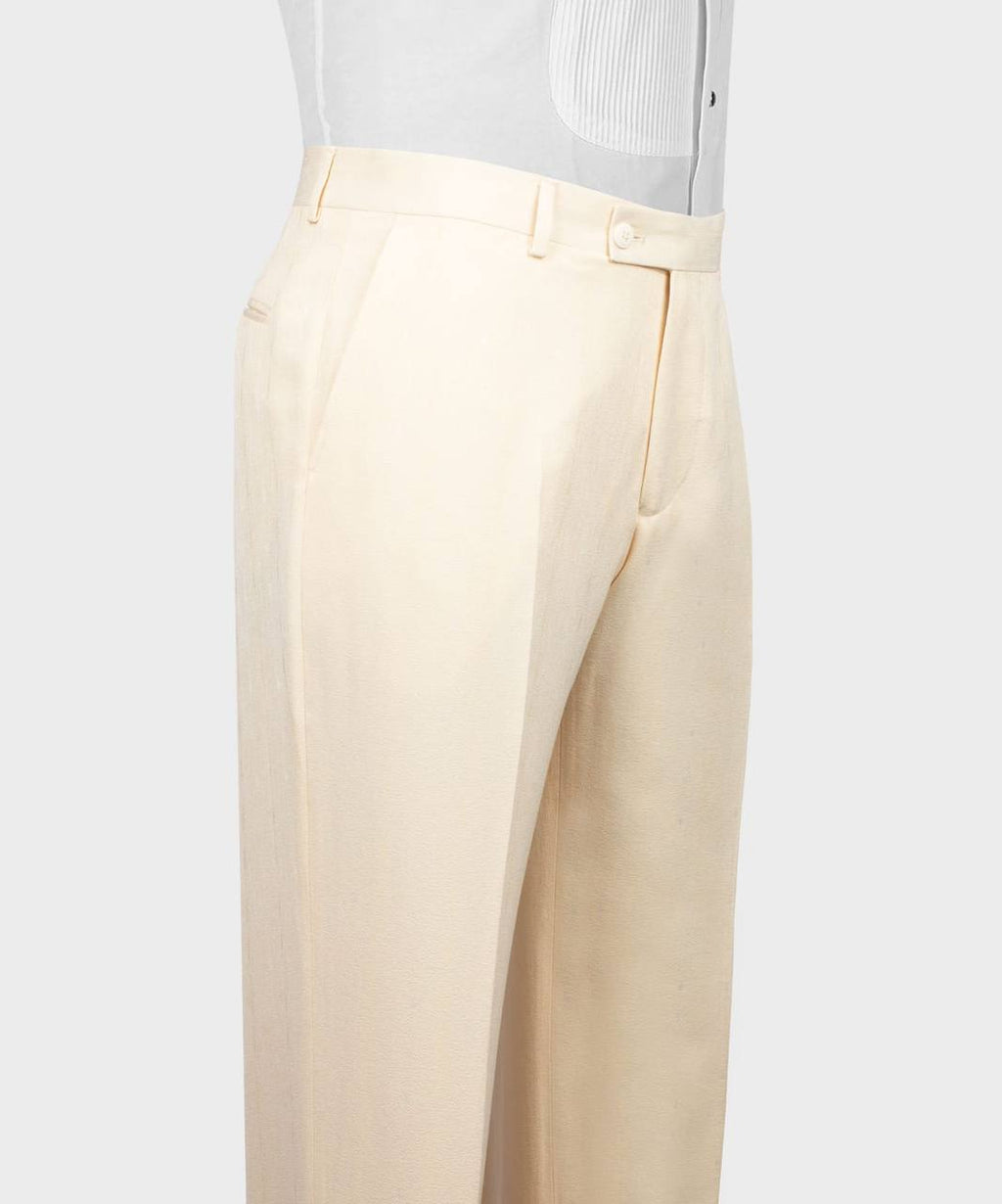 Men's Cream/Beige Tuxedo with Black Collar