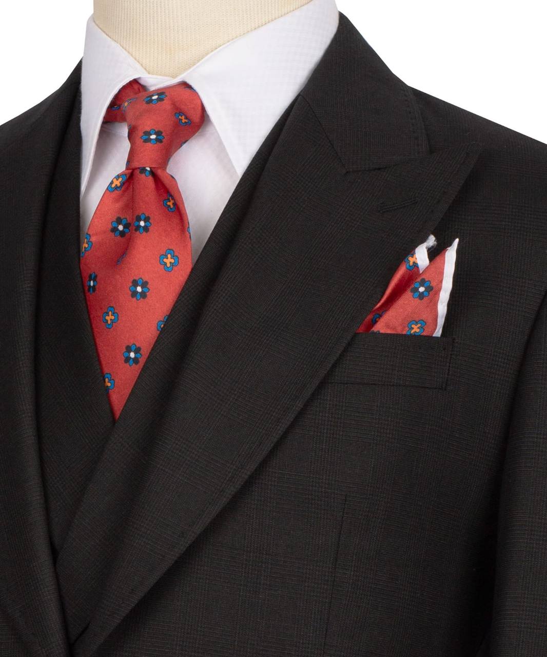 Classic 3-Piece Brown Checkered Suit