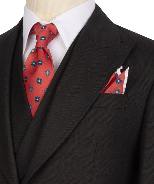 Classic 3-Piece Brown Checkered Suit