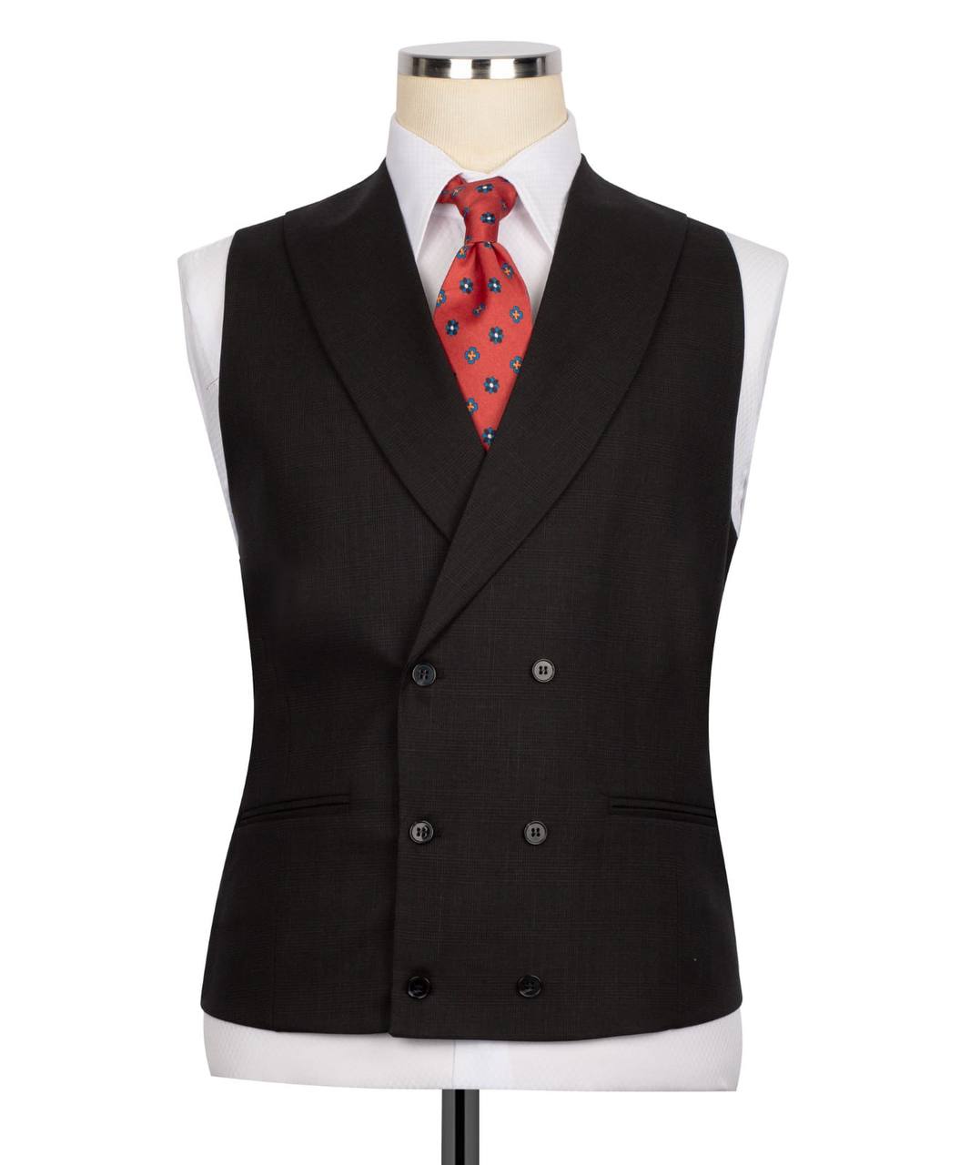 Classic 3-Piece Brown Checkered Suit