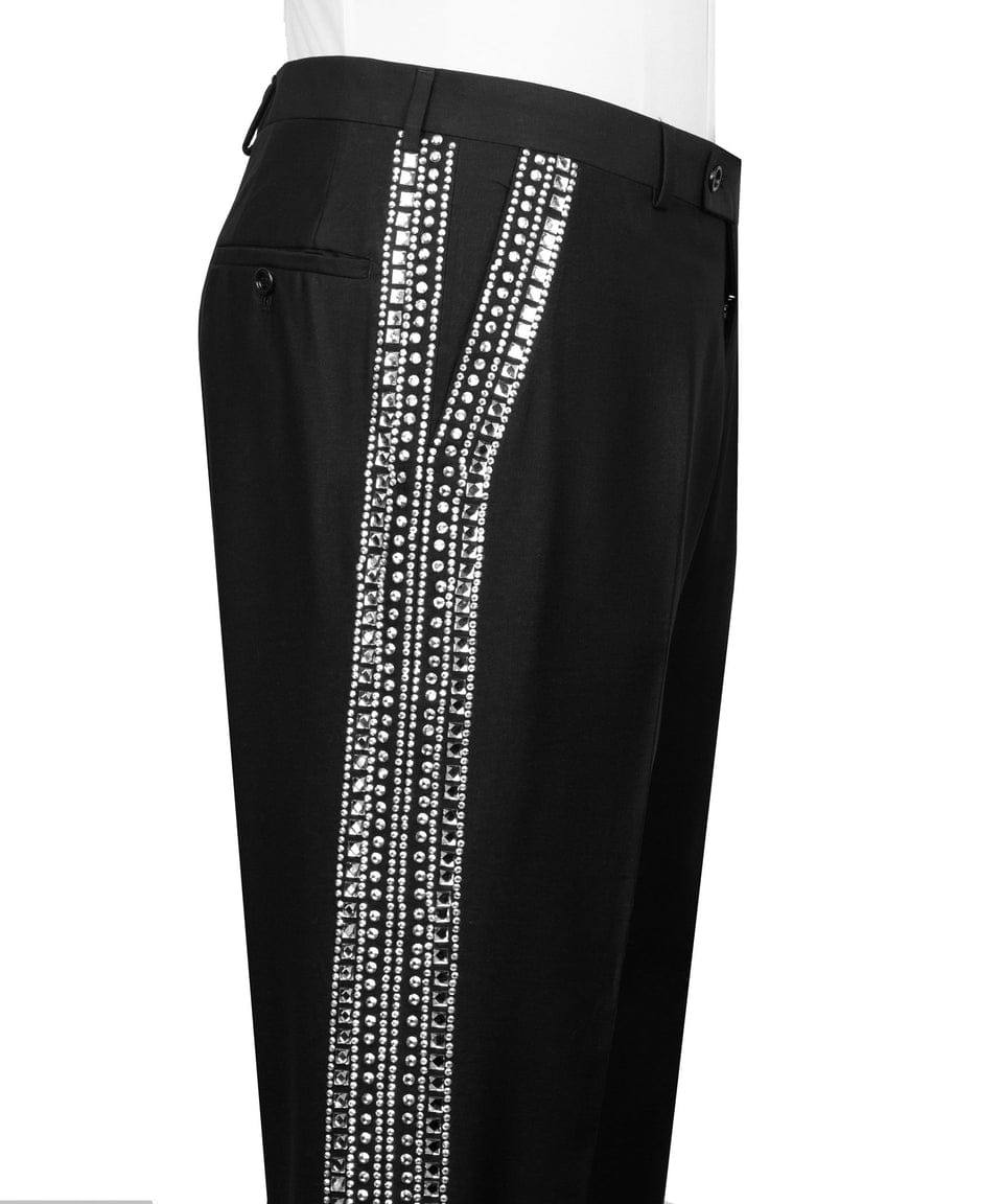 Black Tuxedo,3 Piece, Silver Beaded Blazer