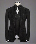 Luxury beaded tuxedo, crystal-embellished suit, men's designer tuxedo, wedding tuxedo set, black and white tuxedo, formal event suit, premium beaded jacket, rhinestone tuxedo, embroidered men's blazer.