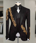 Luxury beaded tuxedo, crystal-embellished suit, men's designer tuxedo, wedding tuxedo set, black and white tuxedo, formal event suit, premium beaded jacket, rhinestone tuxedo, embroidered men's blazer.