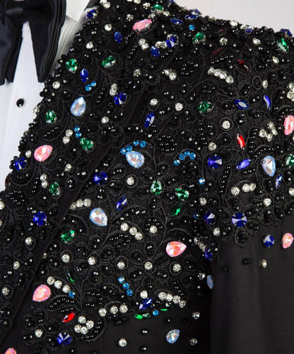Black Tuxedo, Color Stoned, Shawl Design