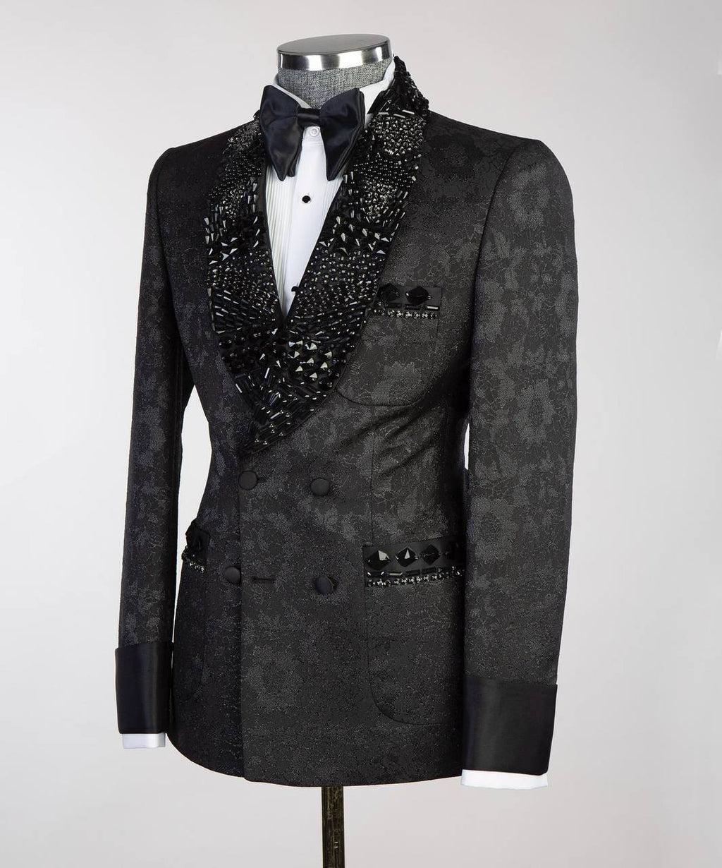 Black Tuxedo With Bead Design