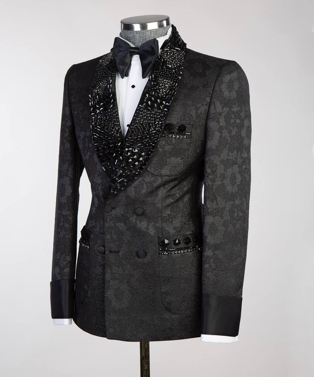 Black Tuxedo With Bead Design