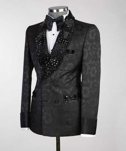 Black Tuxedo With Bead Design