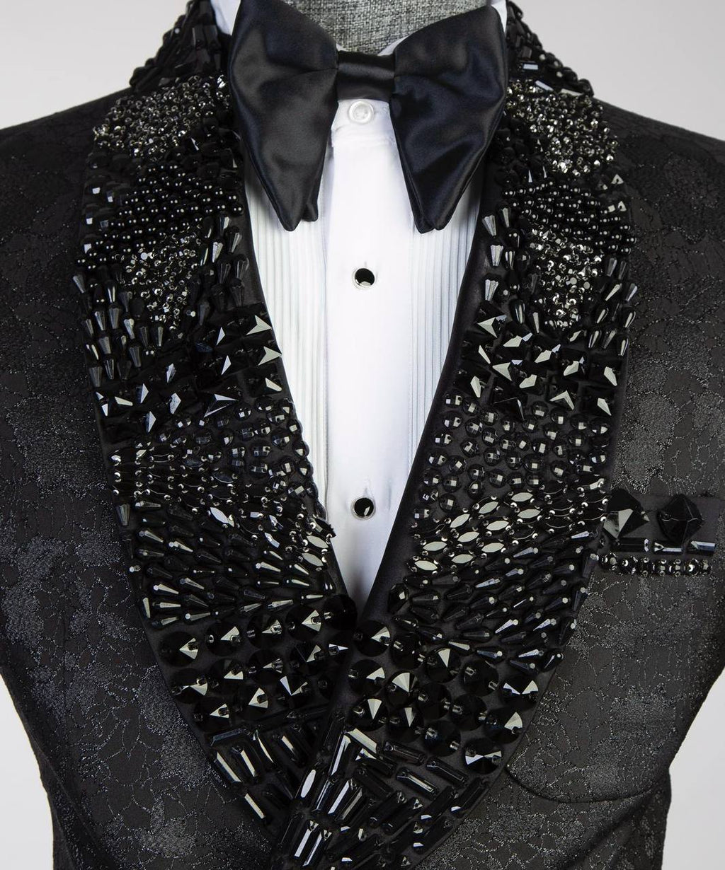 Black Tuxedo With Bead Design